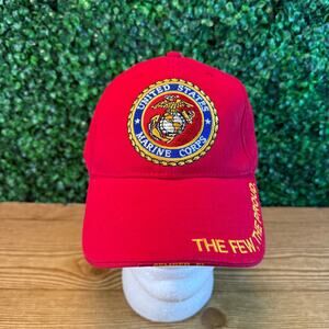 United States Marine Corp Semper Fi The Few The Proud Red Hat Cap One Size OSFA
